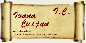 Ivana Cvijan vizit kartica